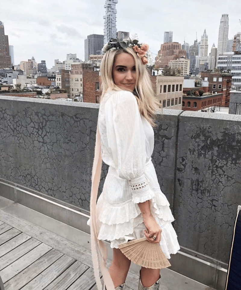 Robe Boho Courte Blanche