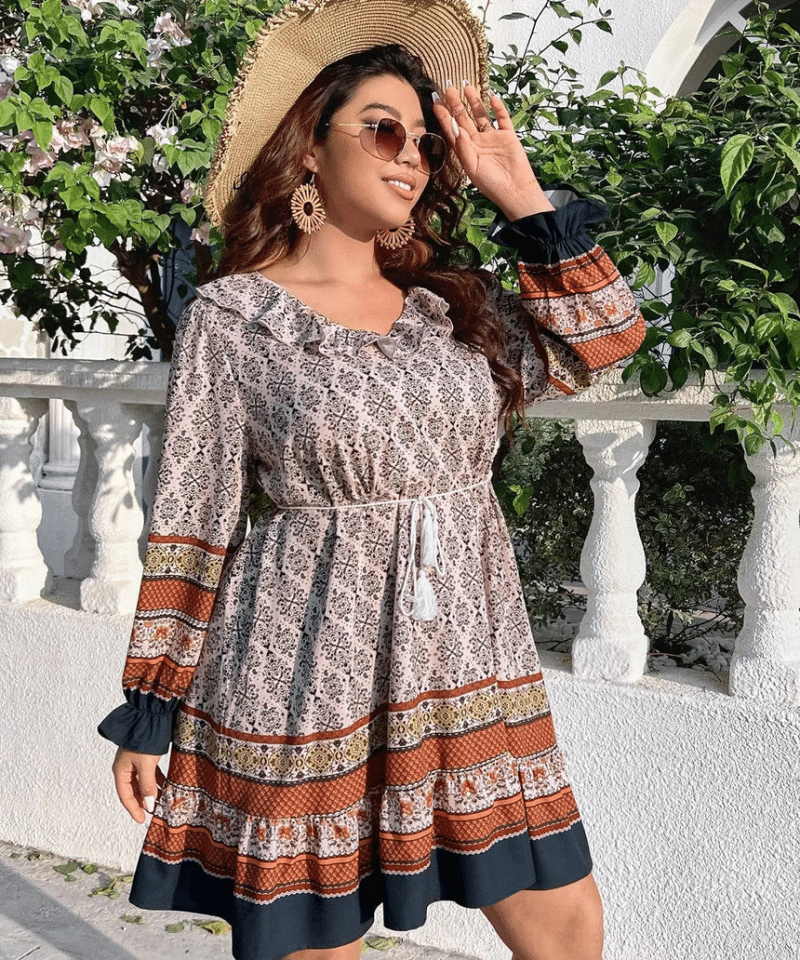 Robe Champêtre Femme Ronde