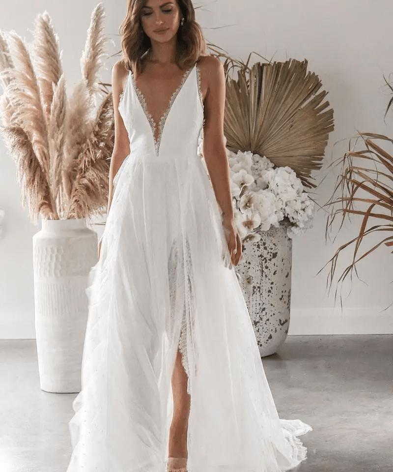 Robe De Graduation Bohème Blanche