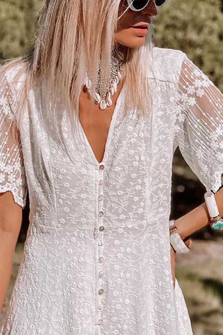 Robe de Mariée Bohème Mi Longue – Image 4
