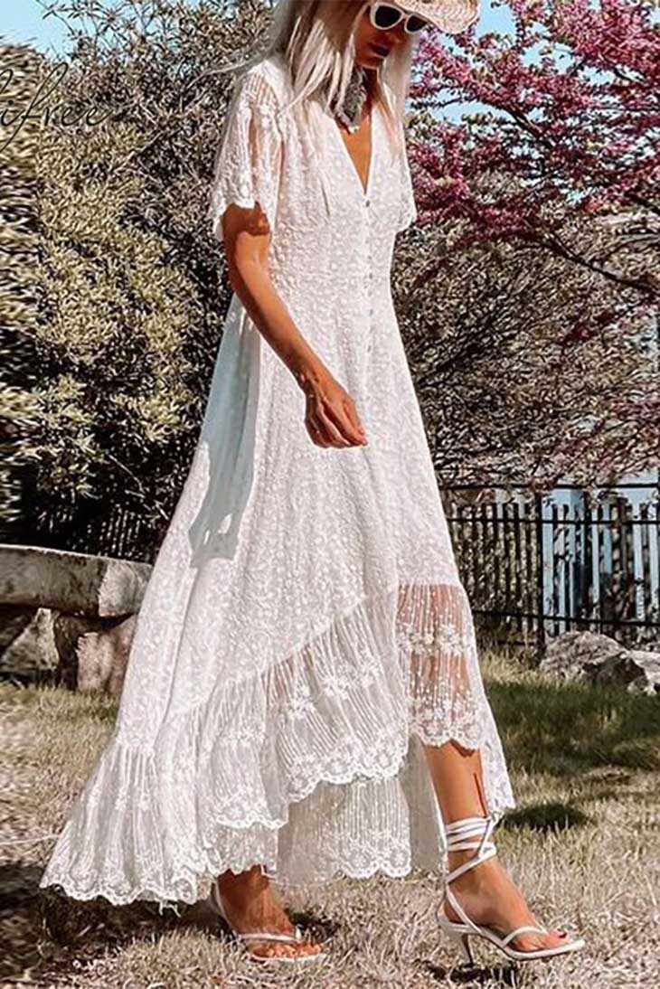 Robe de Mariée Bohème Mi Longue – Image 3