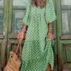 Robe Longue Verte Bohème