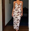 Robe longue satinée chic