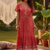 Robe Rouge Boheme Chic