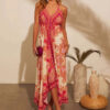 Robe hippie rose longue