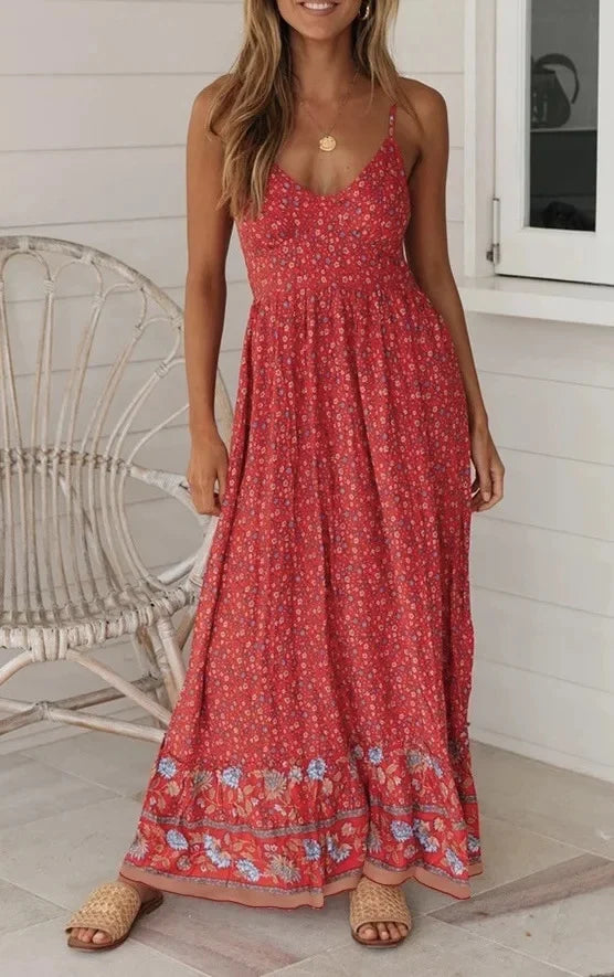 Robe bohème rouge – Image 2