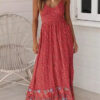 Robe bohème rouge