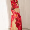 Robe longue bohème imprimée fleurs