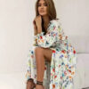 Robe tendance vintage pour femme blanche