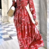 Robe Très Longue Bohème Rouge