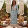 robe boheme bleu clair