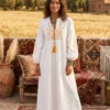 Robe blanche longue boheme