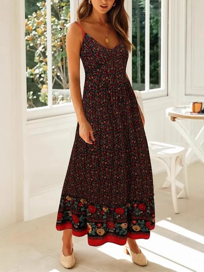 robe longue fleurie boheme