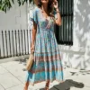robe mi longue style boheme