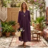 Robe longue boheme bordeaux