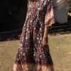Robe été bohème longue