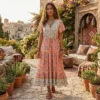 Robe boheme fluide longue