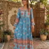 robe longue fleuri boheme