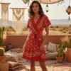 robe rouge bohème