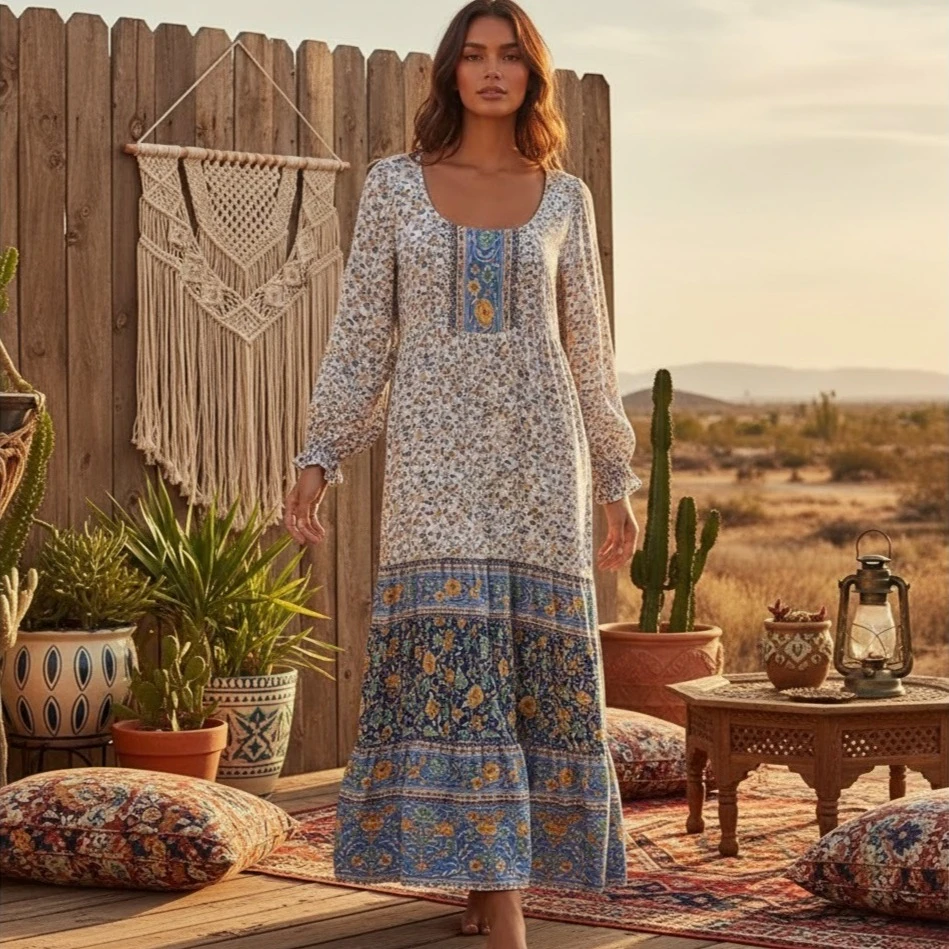 Robe longue esprit bohème