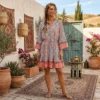 robe boheme multicolore
