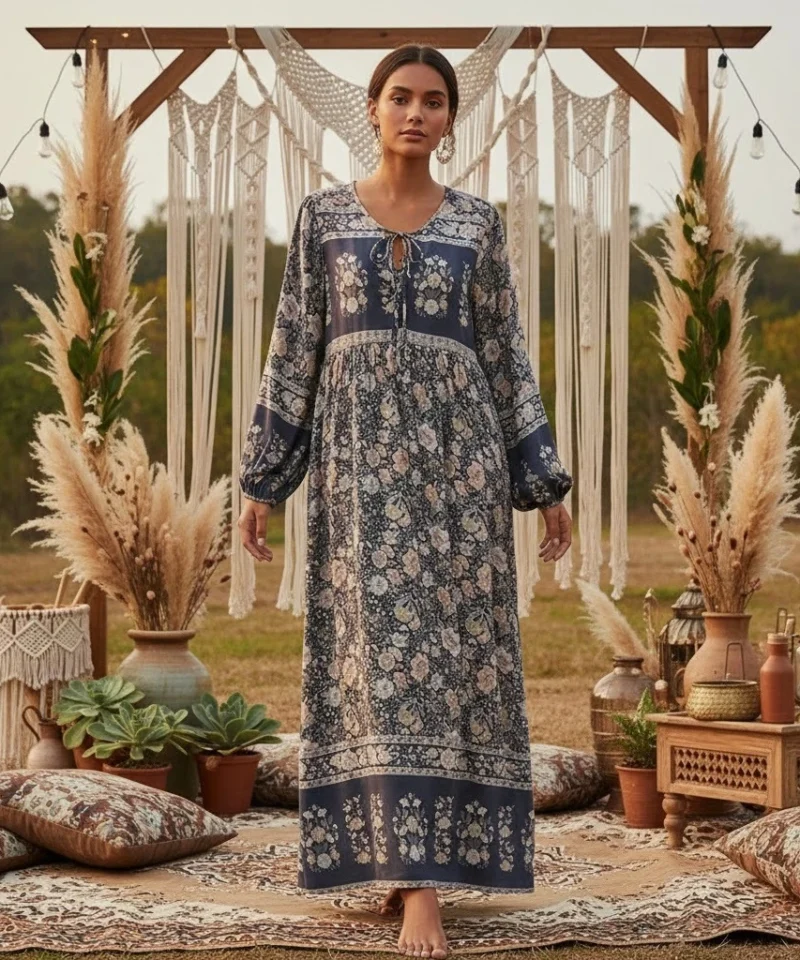 Robe fleurie style boheme