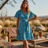 robe bohème bleu