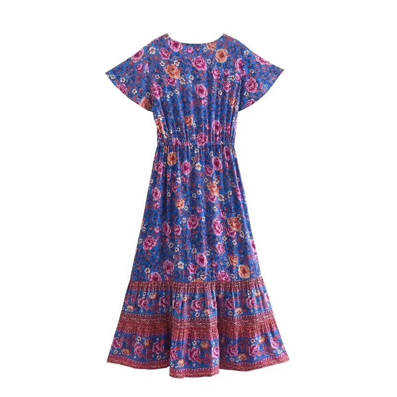 Robe longue bohème florale – Image 4
