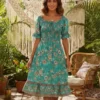 robe bohème verte