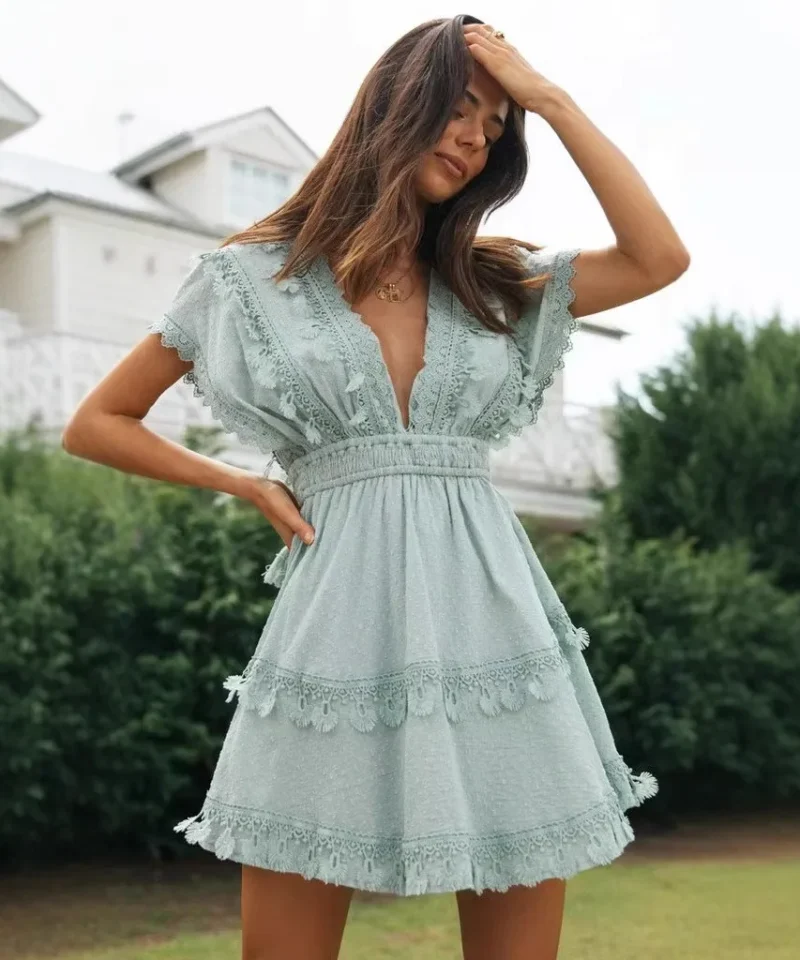 robe bleu boheme