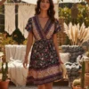 Robe courte style bohème