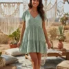 robe vert sauge boheme
