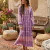 robe boheme violette