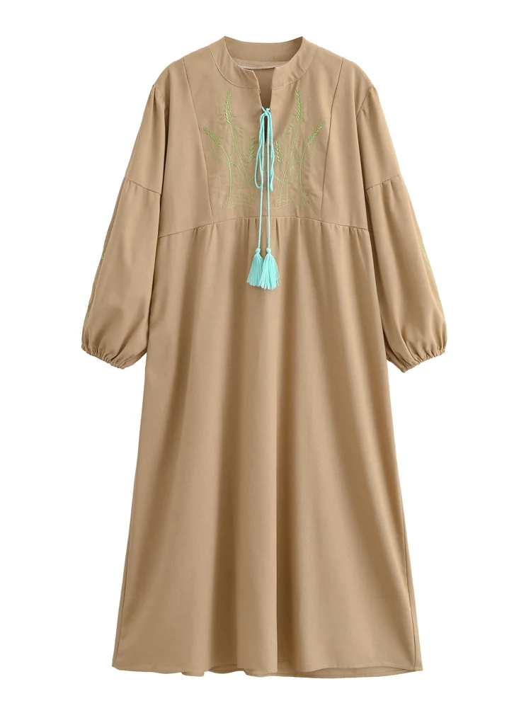 robe boheme beige longue – Image 2