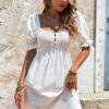 Robe Blanche Champêtre Année 50