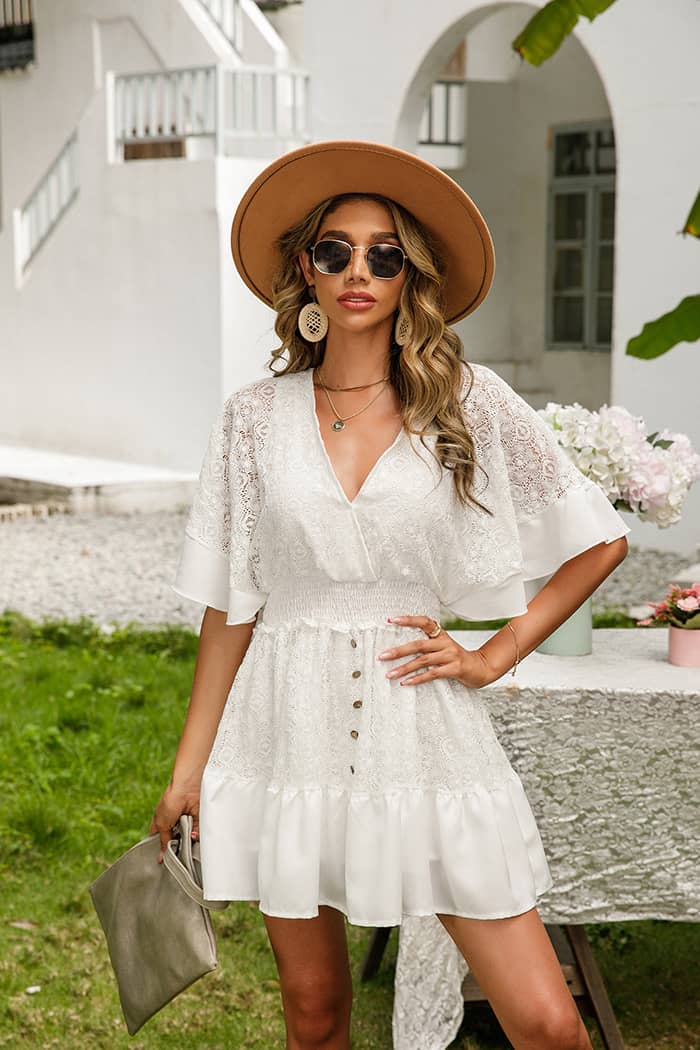 Robe Bohème Champêtre Blanche – Image 2