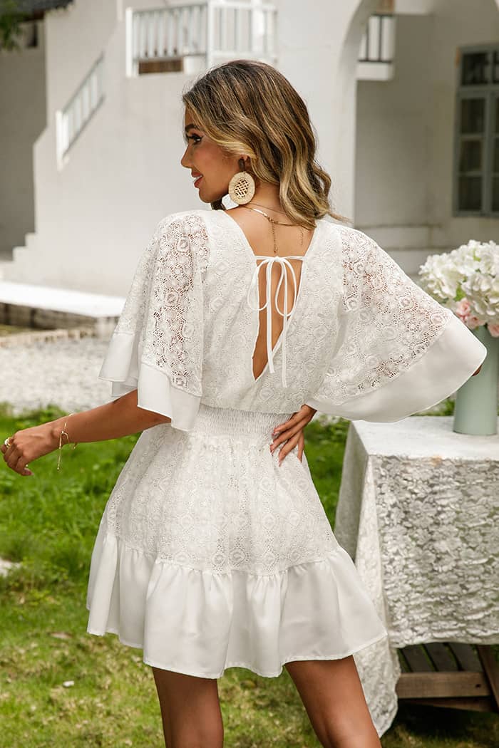 Robe Bohème Champêtre Blanche – Image 4