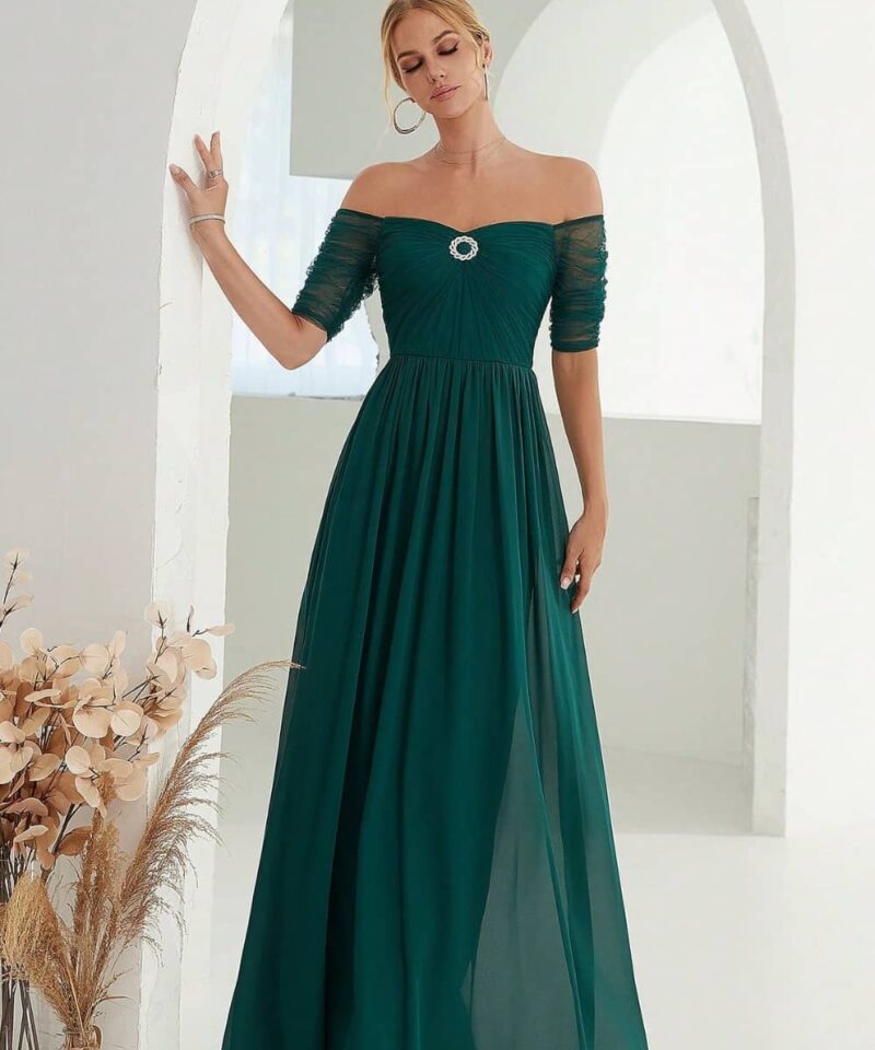 Robe Bustier Tulle Verte