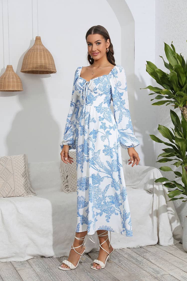 Robe Champêtre Longue Et Avec Manche – Image 3