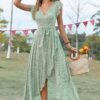 Robe De Soirée Longue Champêtre Verte