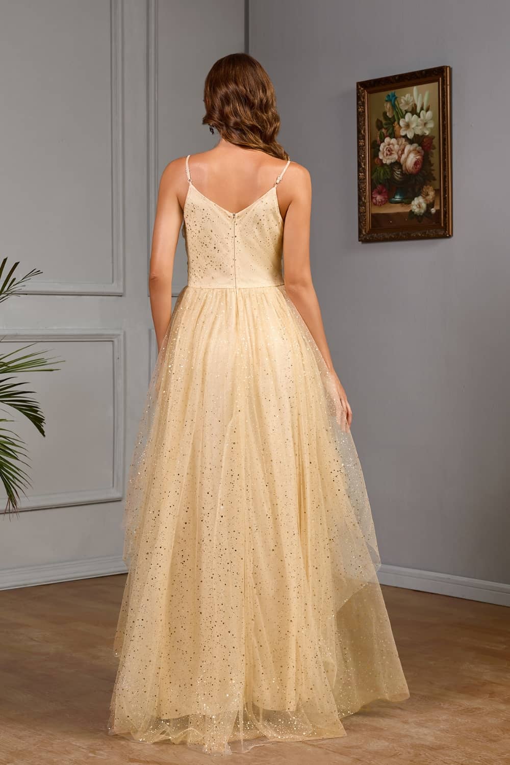 Robe Longue Beige Pour Mariage – Image 5